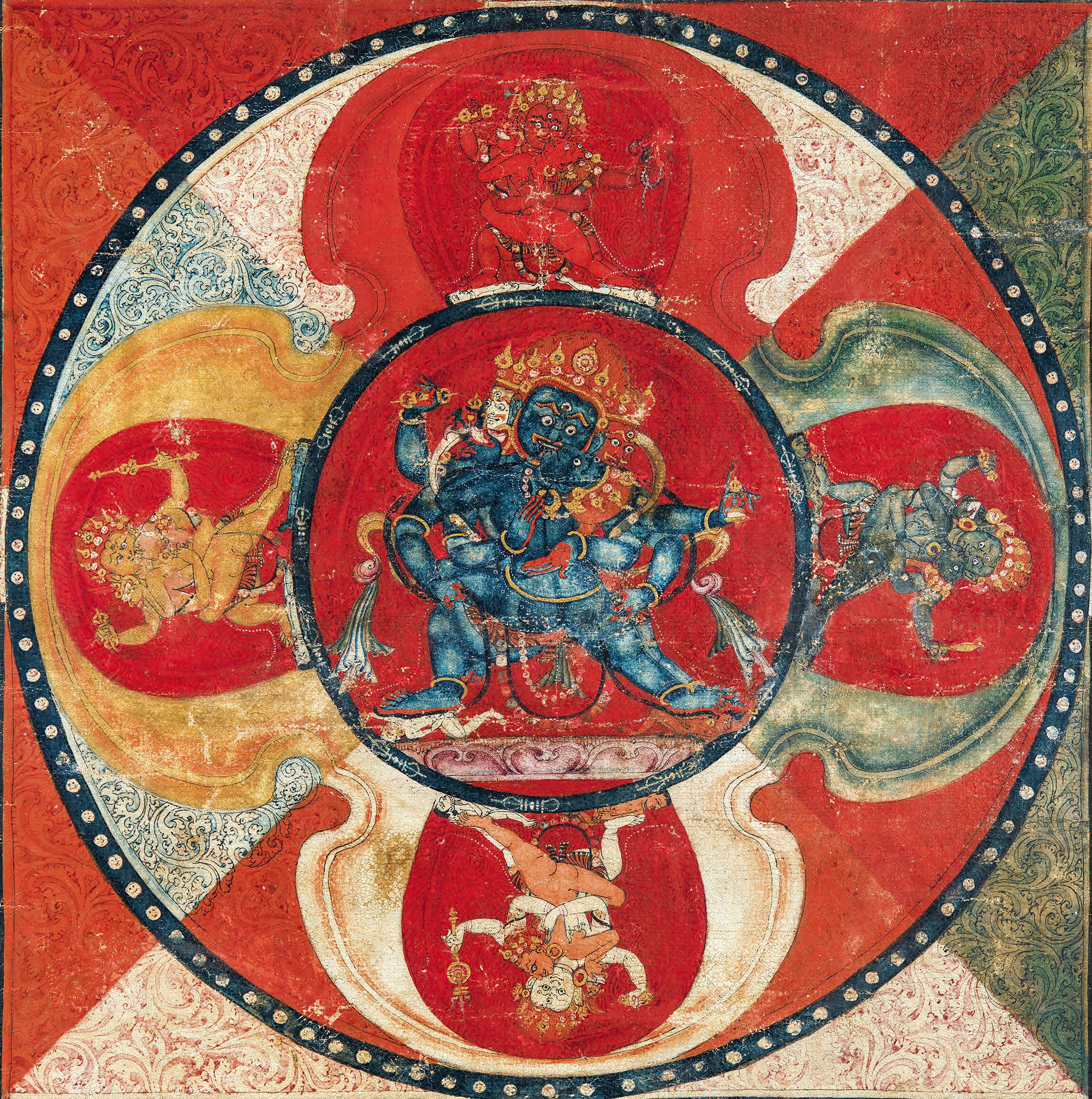 大轮金刚手曼荼罗唐卡 Mandala of Vajrapāni Mahācakra