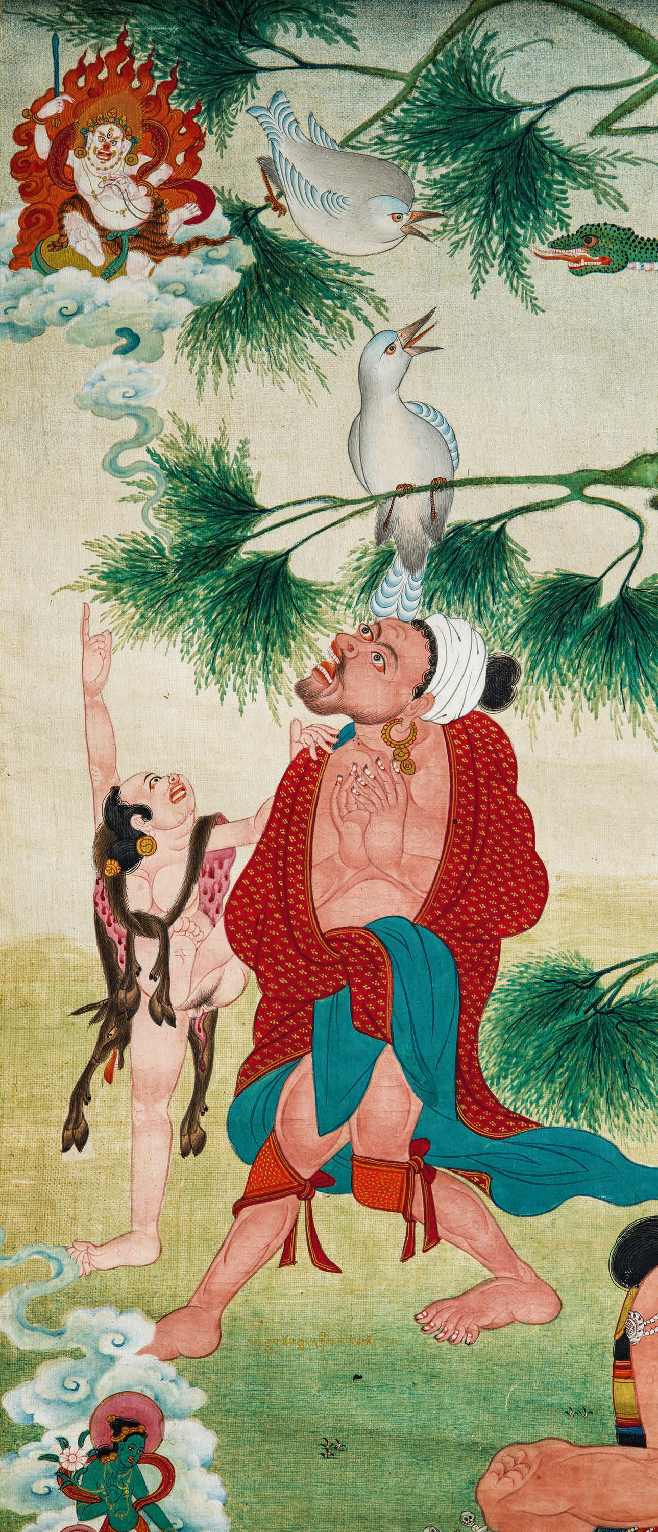 成就者唐卡（卡孜拉索风格） Mahasiddha Thangka (Khazi Lhazo style)