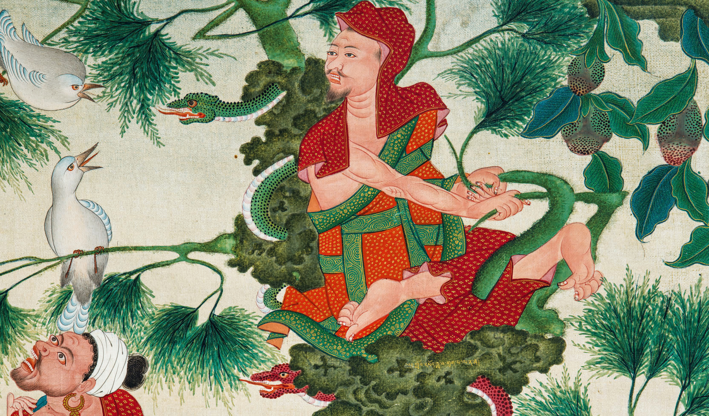 成就者唐卡（卡孜拉索风格） Mahasiddha Thangka (Khazi Lhazo style)